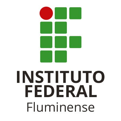 Logo do IFF - Instituto Federal Fluminense. O logo consiste em nove quadrados verdes dispostos em 3x3, com um círculo vermelho no canto superior esquerdo do primeiro quadrado. Abaixo, o texto 'INSTITUTO FEDERAL Fluminense' em preto.